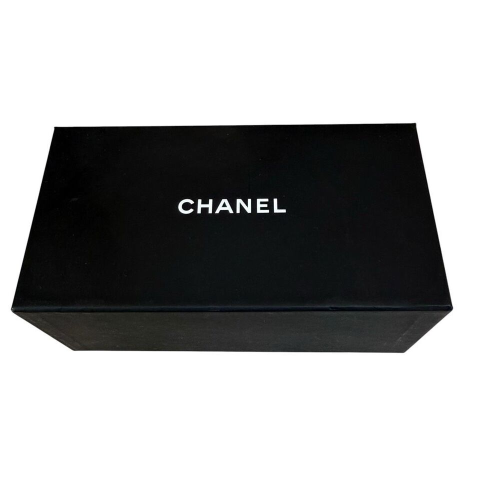 Authentic CHANEL Empty Gift Presentation Box Black 7x4x3 Storage Display Box